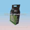 block bottom zipper bag for food packaging with great stability and more content